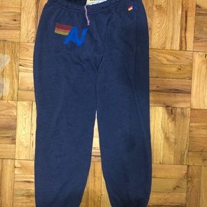 Aviator Nation joggers, navy blue with logo
